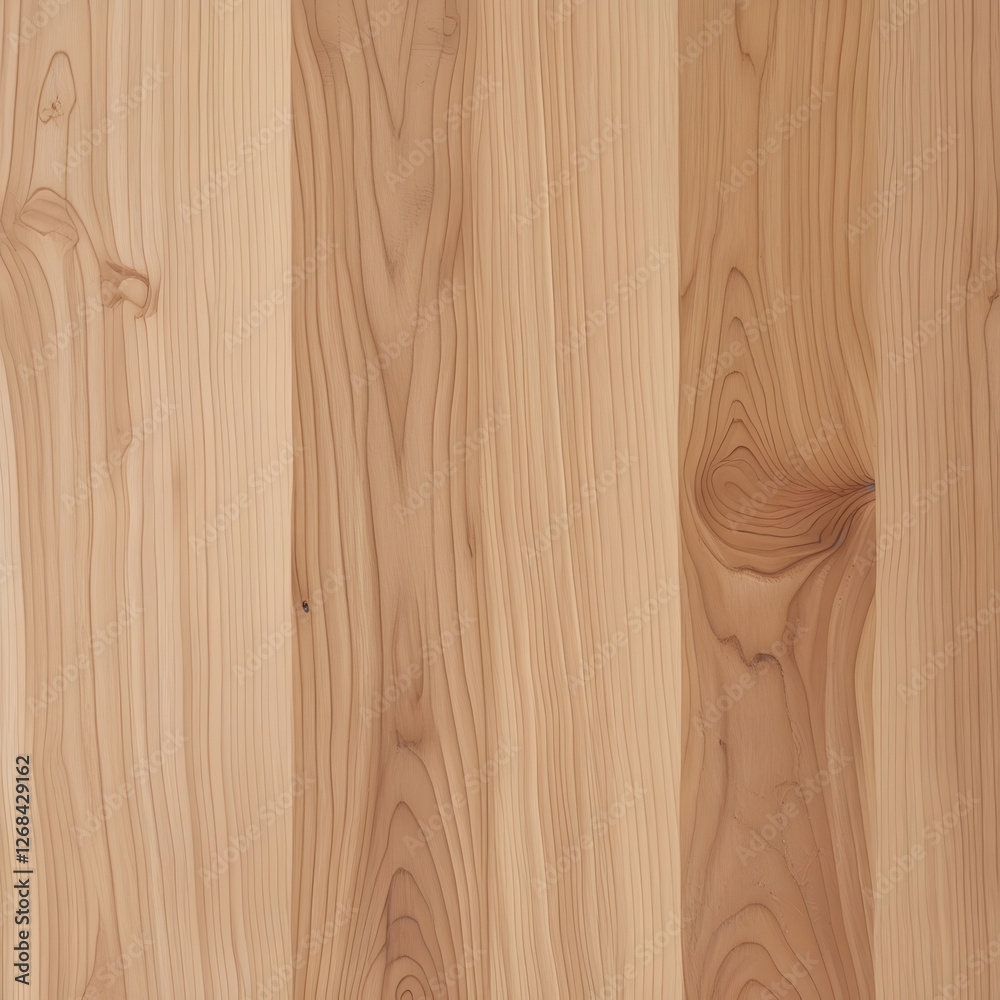 Fototapeta premium This high-resolution beechwood texture features a freshly sanded, uniform grain structure with a soft matte finish. The warm honey-colored tone enhances its natural beauty, 