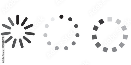 Loading icons. Load. load vector icons, isolated. Loading vector icon. Vector illustration