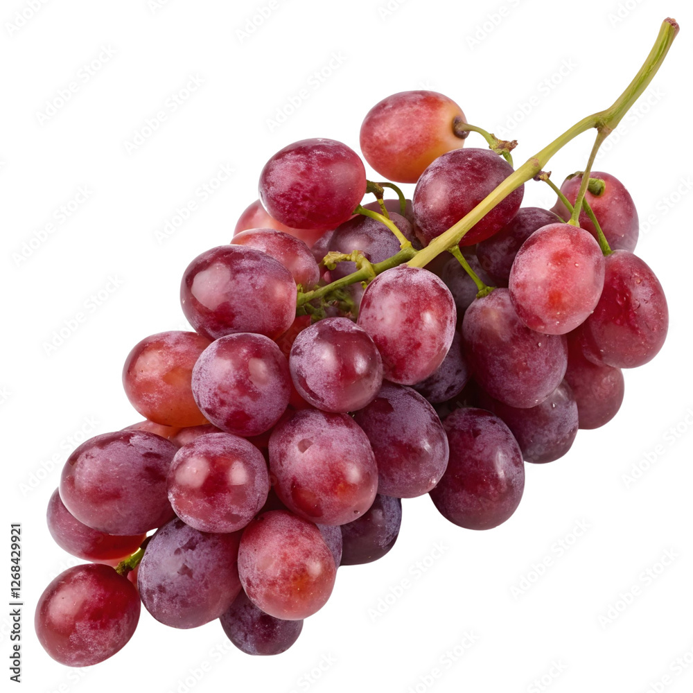 Freshly harvested red grapes on a vine ready for enjoyment or processing in a sunny orchard Freshly harvested red grapes on a vine ready for enjoyment or processing in a sunny orchard