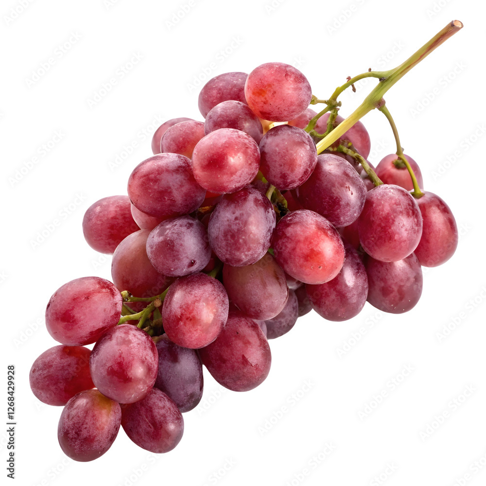 Freshly harvested red grapes on a vine ready for enjoyment or processing in a sunny orchard Freshly harvested red grapes on a vine ready for enjoyment or processing in a sunny orchard