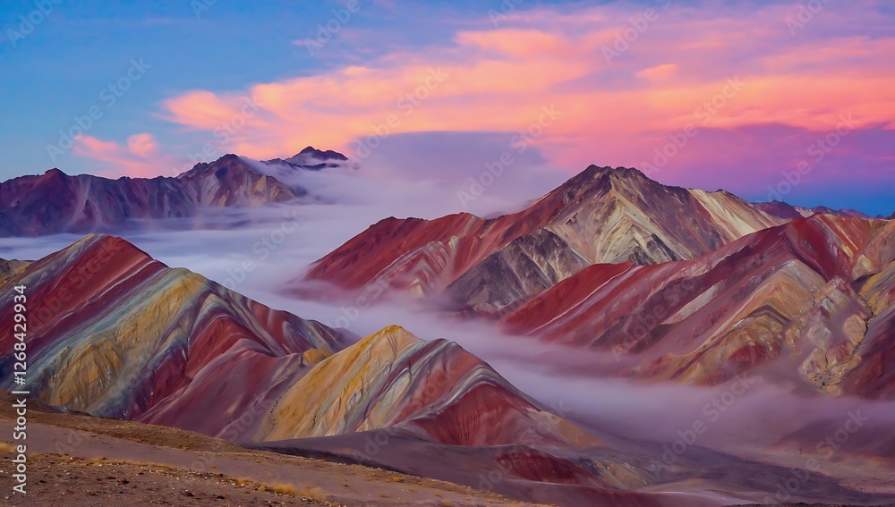 Naklejka premium The Rainbow Mountain