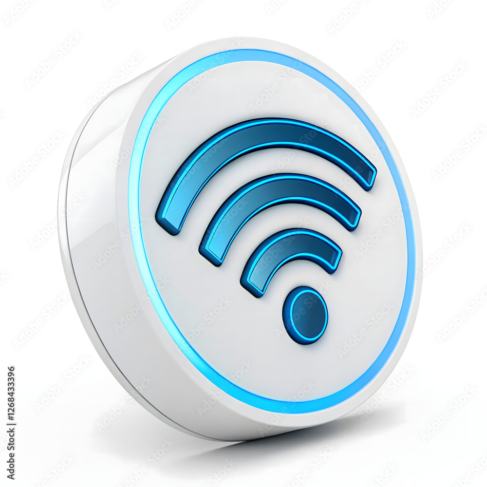 3D White and Blue arrow-up icon 3D White and Blue arrow-up icon