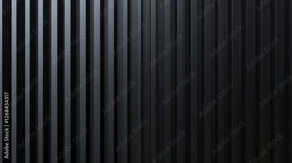Black background with vertical lines, 3D rendering illustration. Black abstract wallpaper design for banner and poster. Dark black wall texture with copy space. Modern minimalist design. Black background with vertical lines, 3D rendering illustration. Black abstract wallpaper design for banner and poster. Dark black wall texture with copy space. Modern minimalist design.