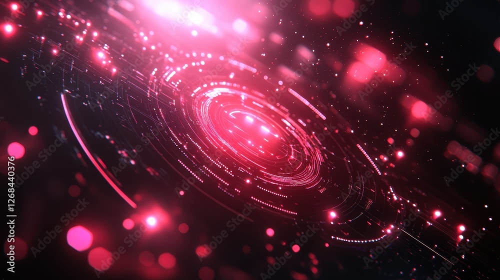 Obraz premium Dynamic Abstract Background with Red and Pink Light Effects