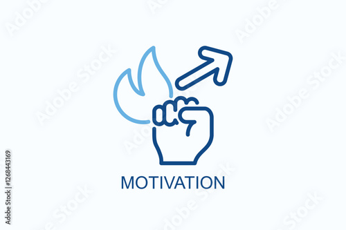 Motivation Icon Or Logo Isolated Illustration