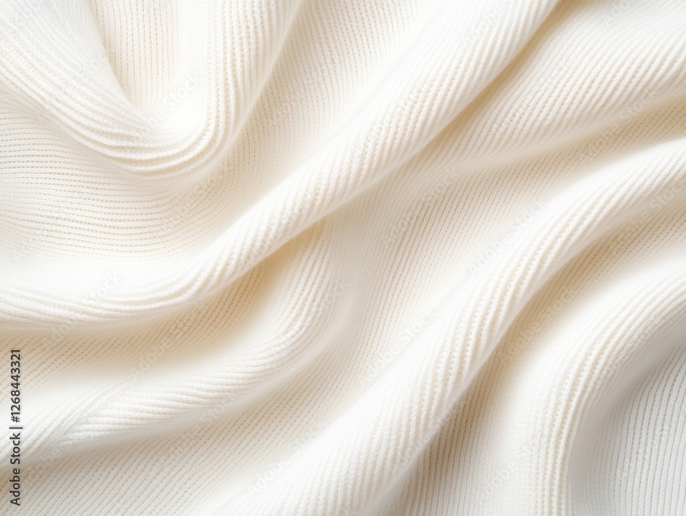 Close Up of Gentle Rippling White Fabric Wave Texture Close Up of Gentle Rippling White Fabric Wave Texture