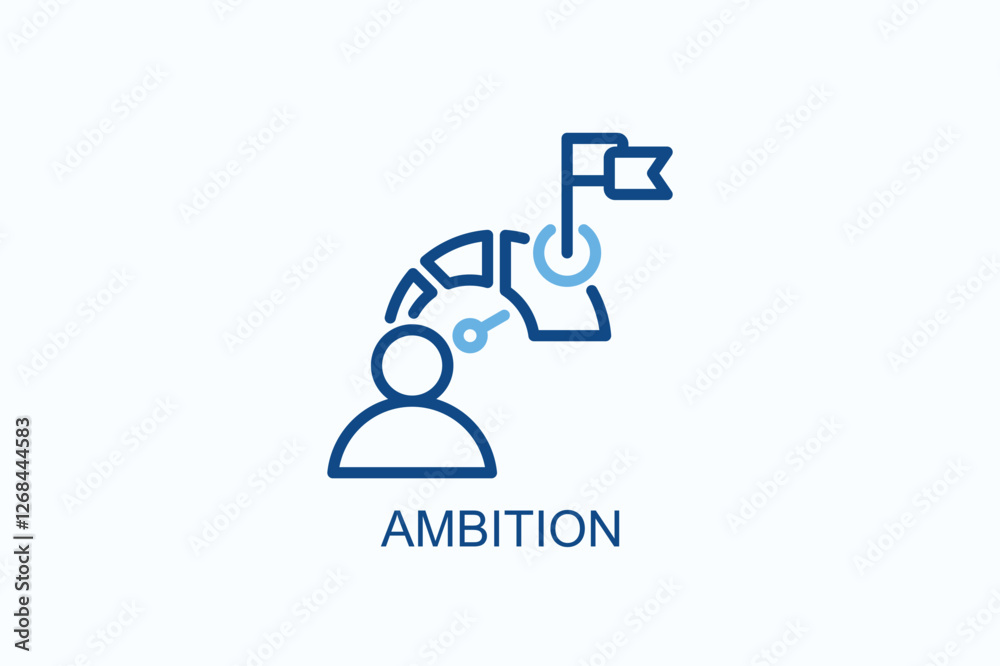 Ambition Icon Or Logo Isolated Illustration Ambition Icon Or Logo Isolated Illustration