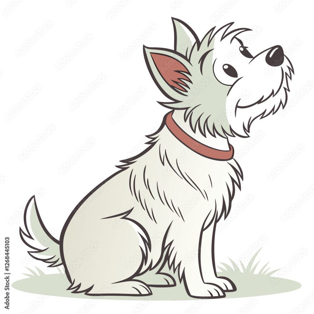 Obraz premium High Quality Yorkshire Terrier Dog Vector Illustration
