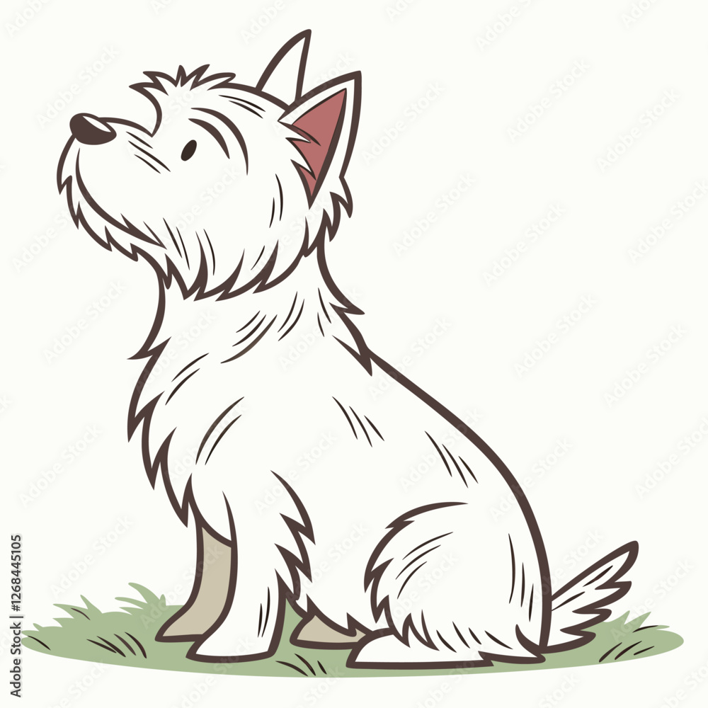 Obraz premium High Quality Yorkshire Terrier Dog Vector Illustration