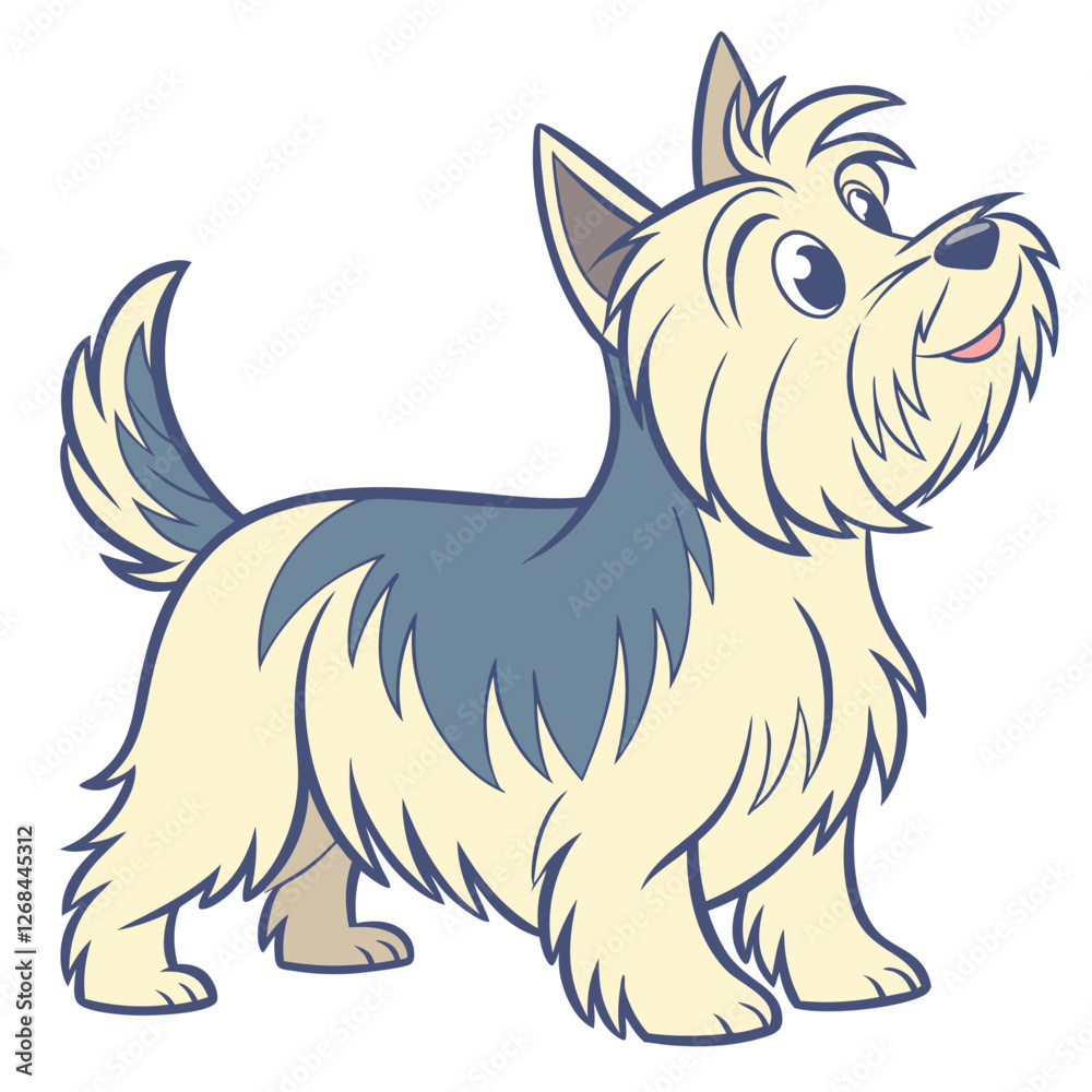 Obraz premium High Quality Yorkshire Terrier Dog Vector Illustration