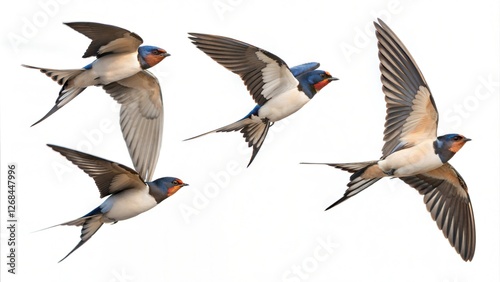 swallows in mid flight ai generated