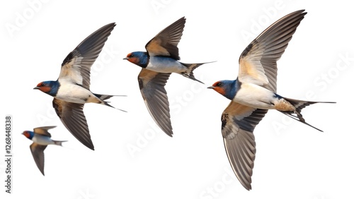 swallows in mid flight ai generated