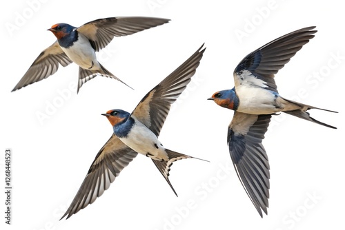 swallows in mid flight ai generated