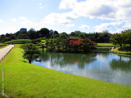Korakuen Garden, Okayama, Japan - Diorama Effect