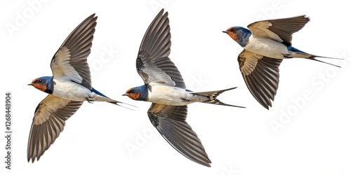 swallows in mid flight ai generated
