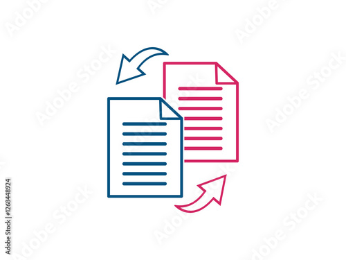 Data transfer or exchange icon. vector