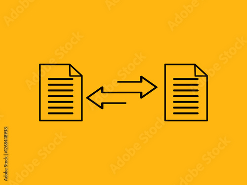 Data transfer or exchange icon. vector
