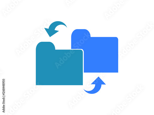 Data transfer or exchange icon. vector