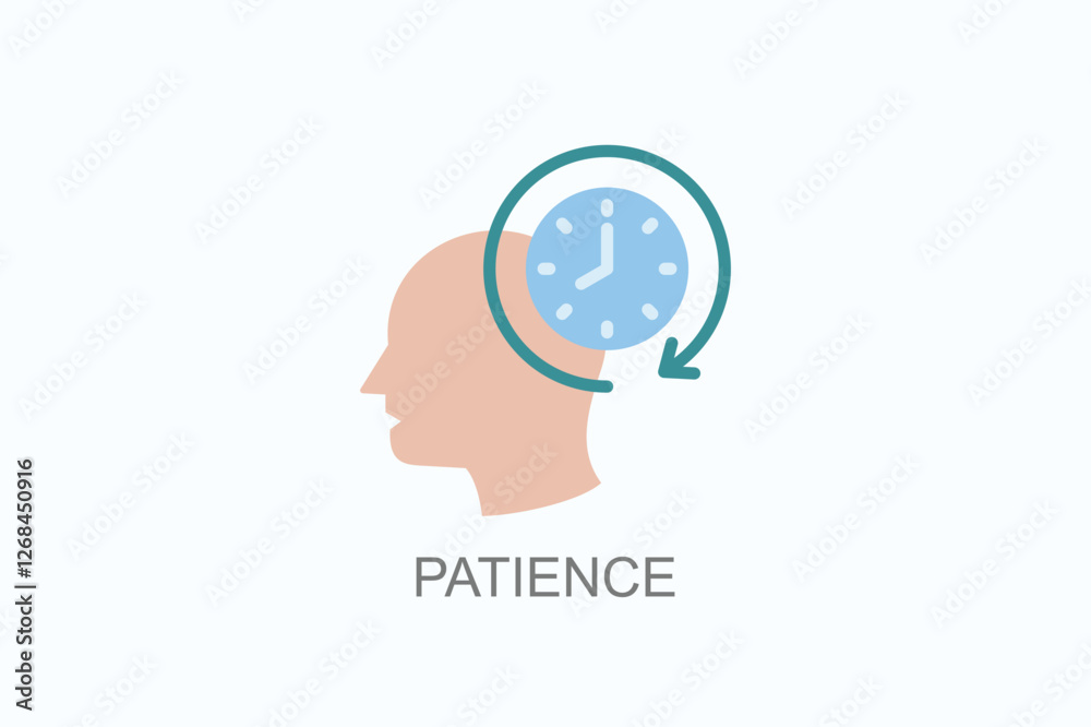 Patience Icon Or Logo Isolated Illustration Patience Icon Or Logo Isolated Illustration