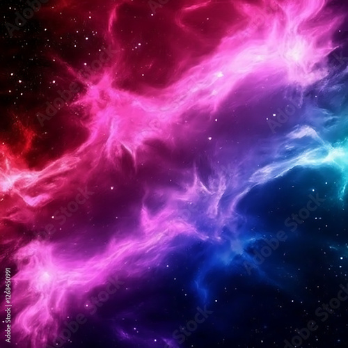 Stunning Nebulae of Pink Purple and Blue in the Vast Expanse of Space Exploration and Discovery photo