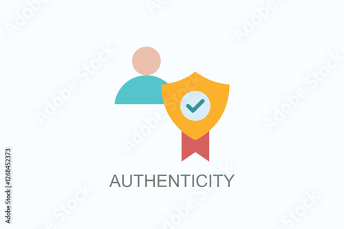 Authenticity Icon Or Logo Isolated Illustration