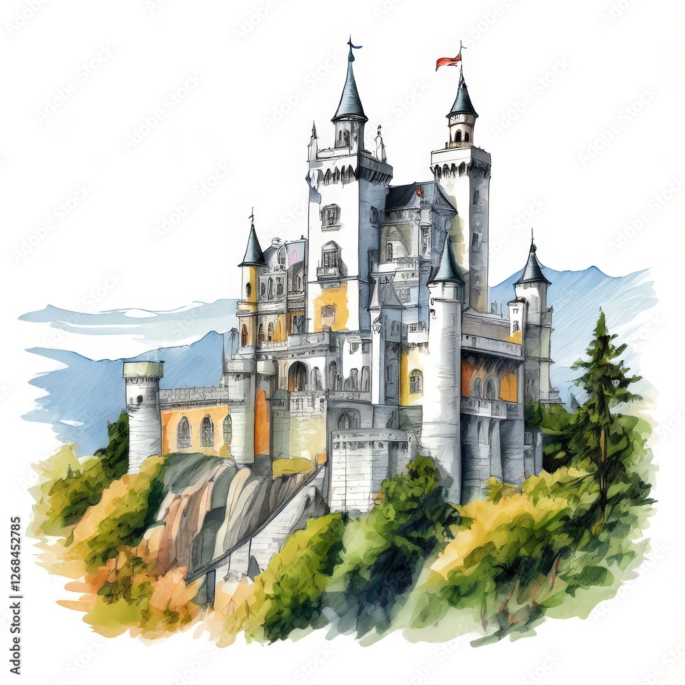 custom made wallpaper toronto digitalan AI Image Generator, Illustrated Government Building With Column