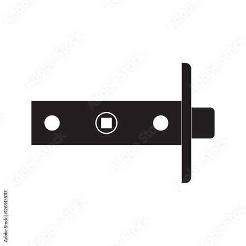 picture of hinges and door latch icon logo vector design