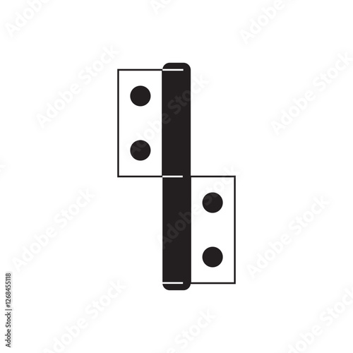 picture of hinges and door latch icon logo vector design