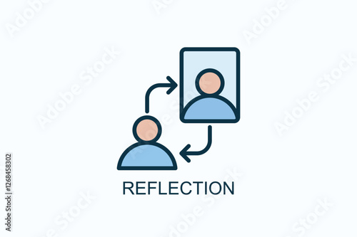 Reflection Icon Or Logo Isolated Illustration