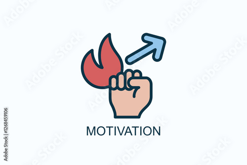 Motivation Icon Or Logo Isolated Illustration