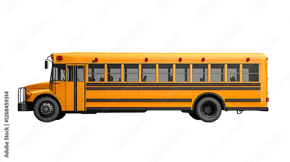 A yellow school bus on a transparent background. high resolution PNG file A yellow school bus on a transparent background. high resolution PNG file