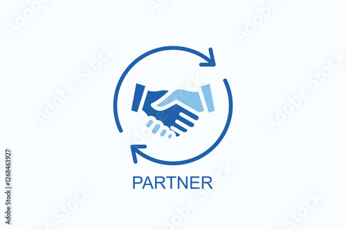 Partner Icon Or Logo Isolated Illustration