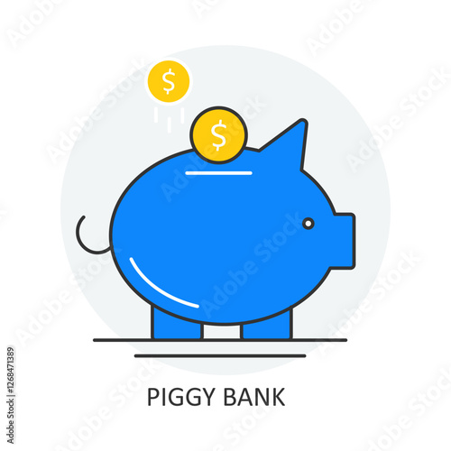 Piggy Bank – Savings Symbol Representing Financial Security and Money Management