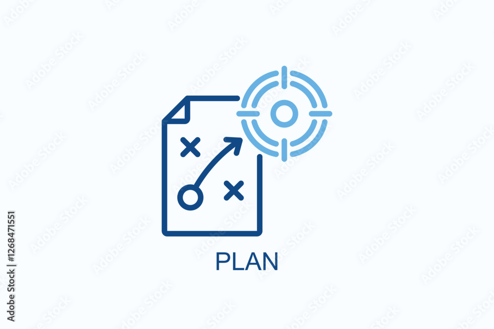 Plan Icon Or Logo Isolated Illustration Plan Icon Or Logo Isolated Illustration