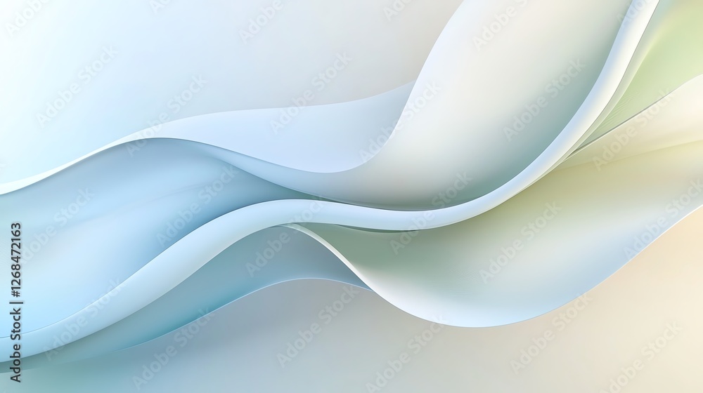 Obraz premium Abstract soft waves in pastel tones, creating a soothing and artistic background ideal for creative projects.