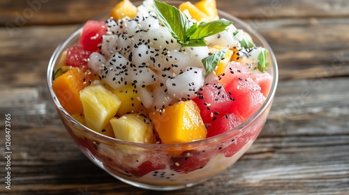 Es Buah with Tropical Fruits and Sweet Condensed Milk