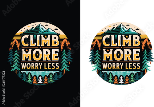 Typography exclusive hiking t-shirt design for all hiking lovers.