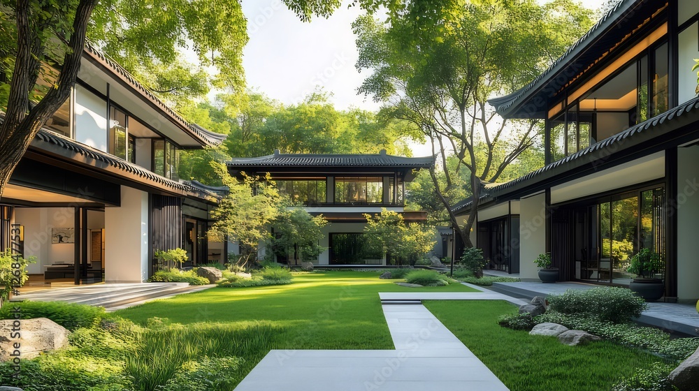 Tranquil Asian courtyard garden Tranquil Asian courtyard garden