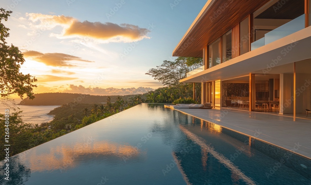 Luxury Villa with Infinity Pool at Sunset Luxury Villa with Infinity Pool at Sunset