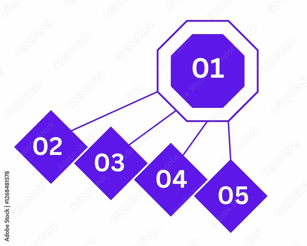 Modern Blue Color Infographic Design Template on White Background Modern Blue Color Infographic Design Template on White Background