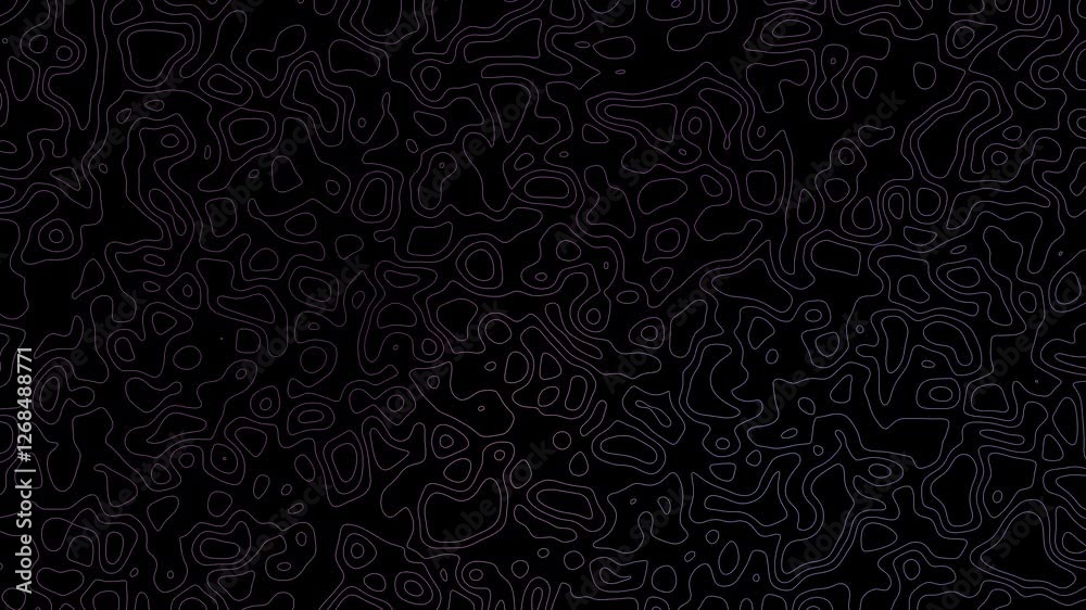 Abstract Topographic Map Contours on Dark Background Animation Abstract Topographic Map Contours on Dark Background Animation