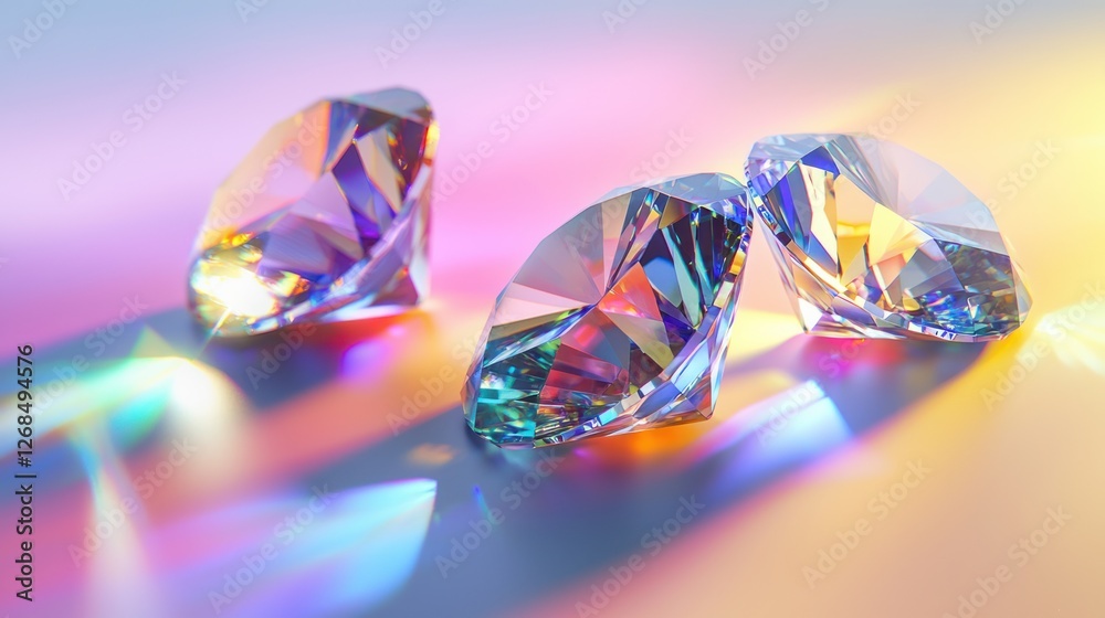 A smooth, colorful gemstones, shining under bright light, showing their polished surface A smooth, colorful gemstones, shining under bright light, showing their polished surface