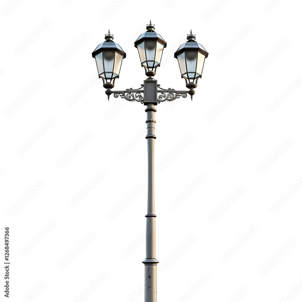 Classic Streetlamp isolated on transparent background Classic Streetlamp isolated on transparent background