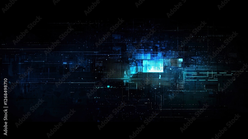 Obraz premium Abstract Digital Glitch Background Futuristic Tech Overlay
