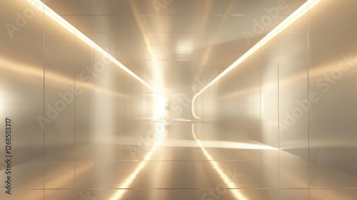 minimalistic, 3D abstract, smooth glass, modern design, geometric, elegant background, subtle reflections, futuristic, luxury, neutral tones