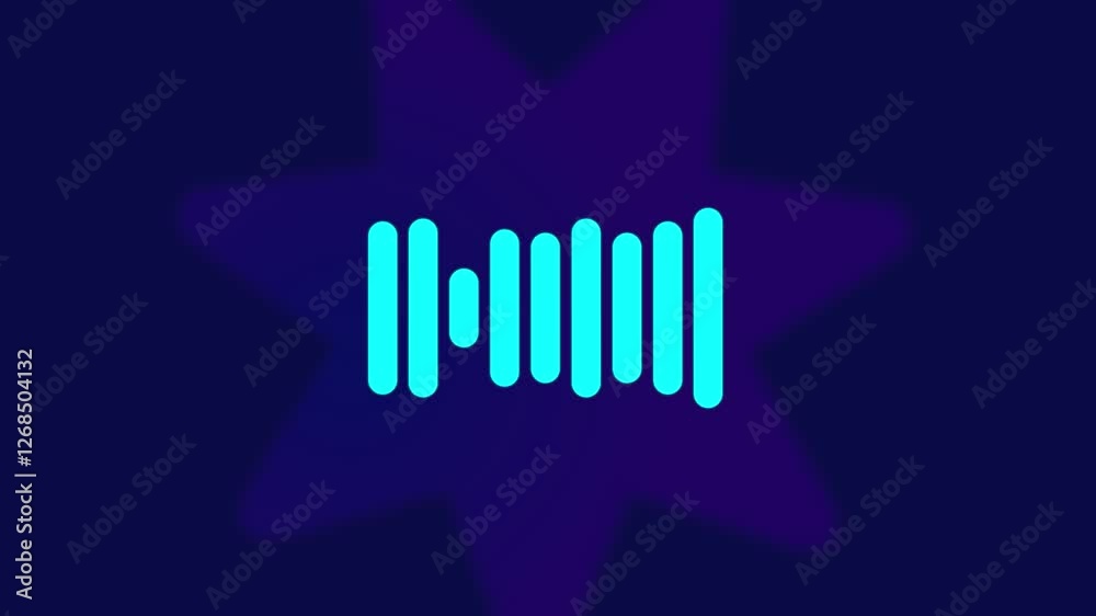 Audio Spectrum Line Animation. Visualization of recording and playback of sound, Futuristic sound wave visualization. Audio Spectrum Line Animation. Visualization of recording and playback of sound, Futuristic sound wave visualization.