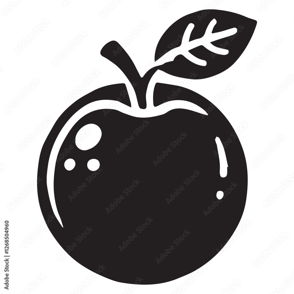 An apple black vector illustration An apple black vector illustration