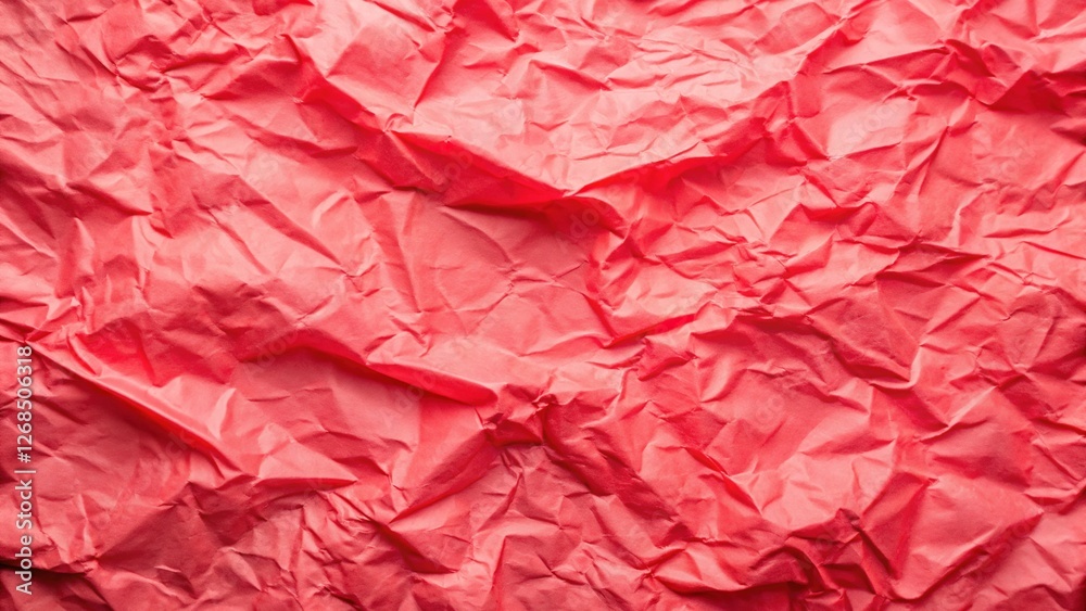 Abstract Coral Pink Wet Paper Texture Background with Copy Space - Wrinkled Layers Abstract Coral Pink Wet Paper Texture Background with Copy Space - Wrinkled Layers