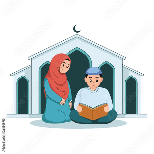 Muslim man and woman