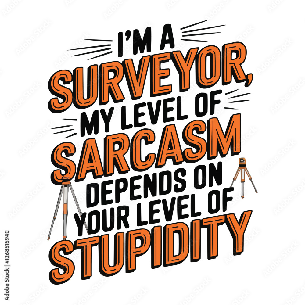 Obraz premium Surveyor t-shirt design